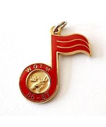 1987 Women Of The Moose Necklace Charm Vintage Auxiliary Enamel Gold Ton... - $561.68 MXN