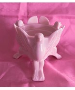 Vintage 1950&#39;s Jeanette Glass Shell Pink Milk Glass Eagle Candle Holder ... - $364.46 MXN