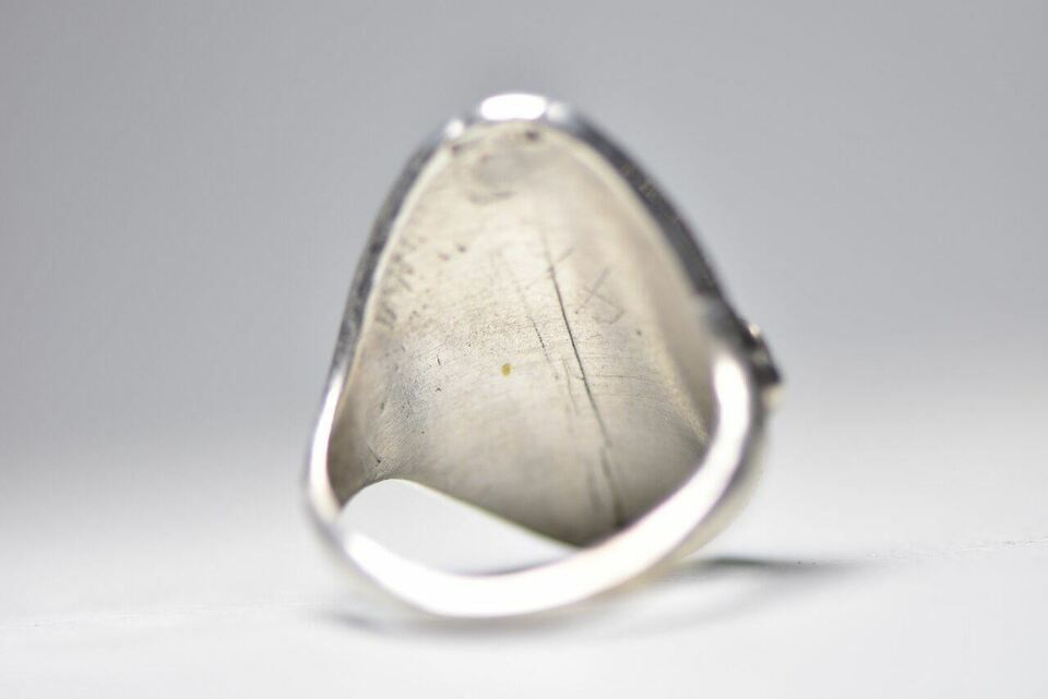 Turquoise ring Coral band sterling silver women men Size 10.75 Item image 8