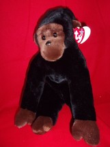 TY Beanie Baby "CONGO" Gorilla Plush 11" Stuffed Animal 1999 New W/Red Heart Tag - £8.76 GBP