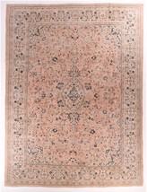 10x13 Rugs, 10x13 Navy Blue and Beige Persian Rug, 10x13, 10x13 Kashan Persian R - £3,340.68 GBP