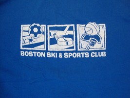 Boston Ski and Sports Club soccer hockey basketball Blue T Shirt L/XL - £15.41 GBP