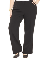 Kasper Women&#39;s Plus Size Solid Trouser, Black, Size 22W - £31.93 GBP