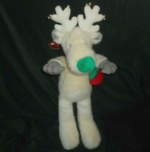 Vintage Applause Snobell White Christmas Reindeer Stuffed Animal Toy Plush Tag - £37.12 GBP