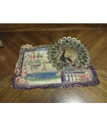 EARLY Embossed Die Cut Victorian Peacock Made in Czechoslovakia LARGE 19... - £37.31 GBP