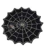 Nicole Miller Halloween Spiderweb Shaped Beaded Charger 15” Placemat Spi... - £25.35 GBP