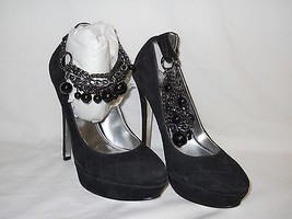 Bebe New Womens Black Honey Leather Stiletto Heels 5.5 M Shoes NWOB - £76.91 GBP
