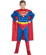 Super DC Heroes Deluxe Muscle Chest Superman Costume With Cape Child Siz... - £19.46 GBP