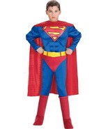 Super DC Heroes Deluxe Muscle Chest Superman Costume With Cape Child Siz... - $33.83 CAD