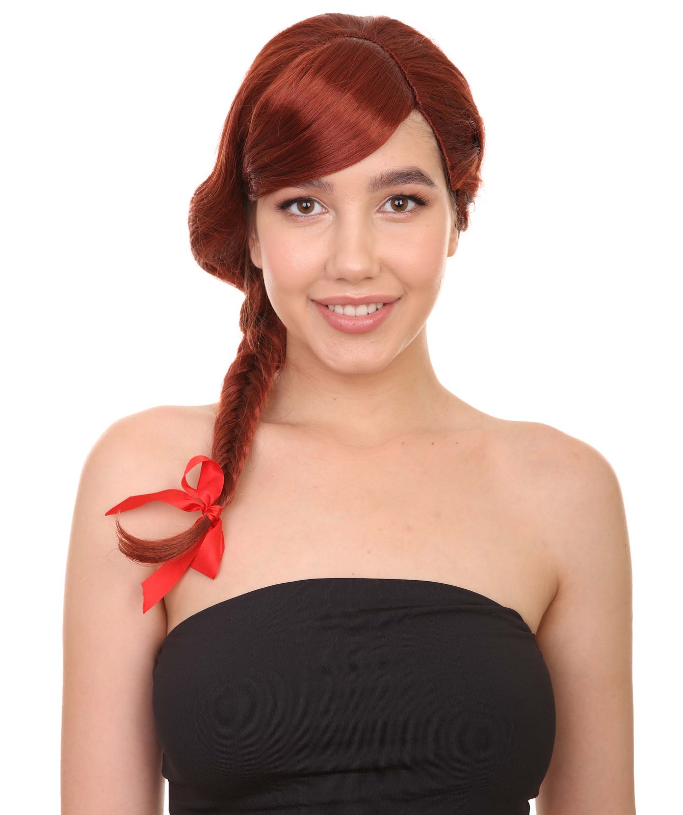 Farmers Daughter Long Braids Womens Wig | Brown Colonial Traditional Cosplay - $29.85