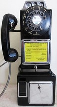 Automatic Electric Pay Telephone 3 Coin Slot 1950&#39;s Rotary Dial Operatio... - £775.88 GBP