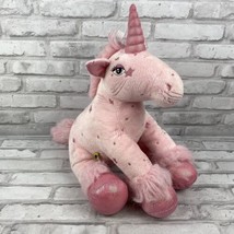 Build a Bear Pink Sparkles Shooting Star Unicorn Plush Stuffed Animal Ho... - $19.09