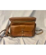 Vintage Diamond Genuine Cowhide Camera Bag Zip Closure Front Pocket - £13.73 GBP