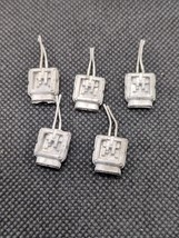 (5) WWII Micro Armour Tank Top Metal Miniature Bits 1/285 Scale - $8.90