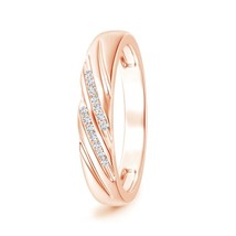 ANGARA Lab-Grown Ct 0.1 Channel Set Diamond Wedding Ring for Him in 14K ... - $674.10