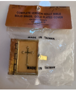 Vintage Dollhouse Classics Holy Bible Brass w/ Gold Plated Cover Miniature - $14.84