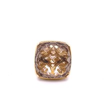 Authenticity Guarantee 
14K Yellow Gold Smoky Quartz and Garnet Ring Size 7 - £2,115.64 GBP