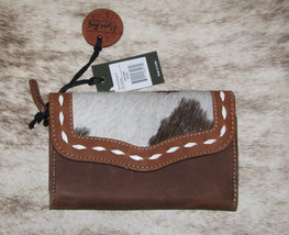 Myra Bags #8167 Hairon, Leather 6&quot;x1&quot;x3.75&quot; Wallet~Pockets~Card Slots~RF... - £31.76 GBP