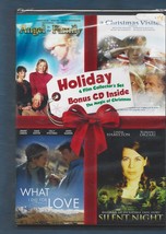 Sealed DVD-4 Holiday Movies-Silent Night, Angel in the Family + Bonus CD - £8.31 GBP