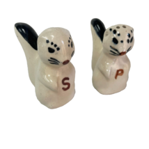 White Squirrel Salt And Pepper Shakers Vintage Ceramic Scarce - $12.80