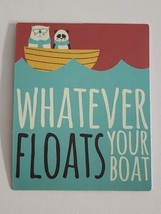 Whatever Floats Your Boat Square Bears in Boat Cartoon Sticker Decal Awe... - £1.80 GBP
