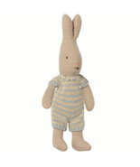 Micro Rabbit Doll in Knitted Sweater Romper –Soft Linen doll–Mini Rabbit... - $65.00