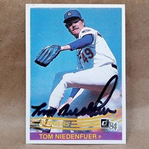 1984 Donruss #128 Tom Niedenfuer SIGNED Los Angeles Dodgers Autograph Card - £3.13 GBP