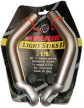 Avenir Light Stiks L Bend II MTB 6&quot; Climbing Bar Ends 22.2mm Diameter Aluminum - £22.84 GBP