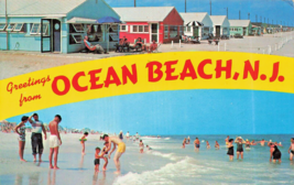 Greetings From Oc EAN Beach New JERSEY-BEACH-COTTAGES-1971 Multi Image Postcard - £7.91 GBP