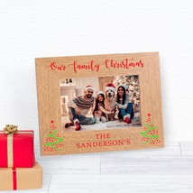Our Family Christmas Personalised Wooden Photo Frame Christmas Gift For ... - £11.68 GBP