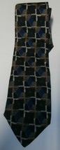 Stanley Blacker Men&#39;s Geometric Tie, Blue| 100% Silk - £7.84 GBP