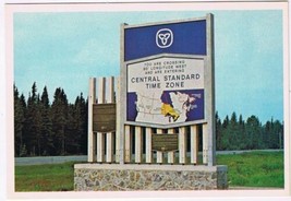 Postcard Central Standard Time Zone Plaque Raith Ontario - £2.25 GBP