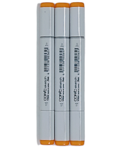 Copic Sketch YR04 Chrome Orange 3pk Markers with Medium Broad &amp; Super Br... - $25.99