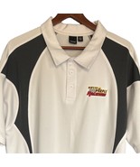 Reebok Polo Mens Size XL Short Sleeve  Royal Purple Logo White Black Rac... - $21.07 CAD
