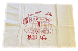 Pillowcase WCLU Radio 1490 Glasgow Kentucky KY McDonald&#39;s White Sweet Dr... - £18.57 GBP