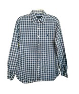 Ralph Lauren Blue White Checkered Button Up Shirt Mens Size 15.5 - $433.33 MXN