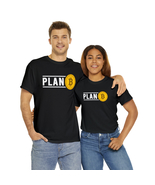 Plan Bitcoin Graphic Black T-Shirt Soft Cotton Sizes S-XL Cryptocurrency - $24.99