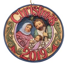Jim Shore Holy Family Dated 2019 Christmas Nativity Ornament In Original... - £11.75 GBP