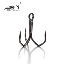 LTHTUG 15pcs/lot Black Color Treble Hook High Strength Hooks 4# 6# 8# 10# 12# 14 - £37.46 GBP