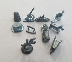 10 Monopoly Playing Pieces - Dog Shoe Iron Boat Thimble Car Jockey Cannon Token - £9.58 GBP