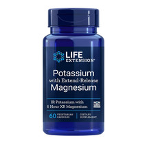 Life Extension Potassium with Extend-Release Magnesium, 60 Vegetarian Capsules - £11.18 GBP
