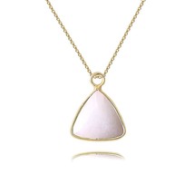 Copper Triangular Natural Crystal Pendant Necklace - $28.00+