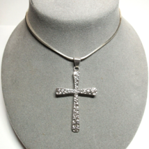 STERLING SILVER Modernist Christian Cross wth 2 Different Sides Pendant ... - $39.60