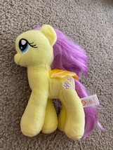 Fluttershy My Little Pony Plush Stuffed Animal 7&quot;  2014 Ty Beanie Babies Hasbro - £11.93 GBP