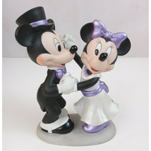 Walt Disney Attractions Collectible Mickey &amp; Minnie Dancing Figurine Rare 6&quot;x 5&quot; - £69.77 GBP