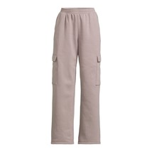 No Boundaries Junior&#39;s Cargo Wide Fleece pants, Grey Crystal Size S(3-5) - $16.82