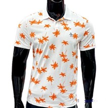 Penguin Men’s polo Shirt palm Trees 2XL New White Orange - £27.96 GBP