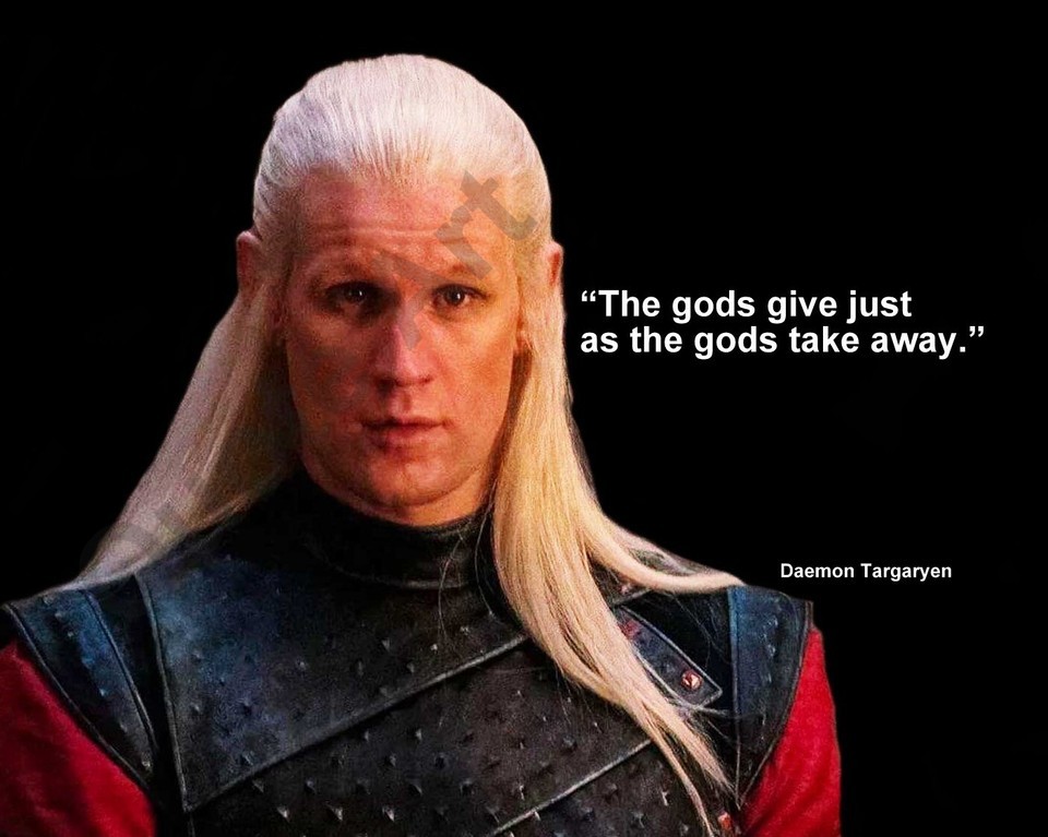 HOUSE OF DRAGON DAEMON TARGARYEN  &quot;THE GODS&quot; QUOTE PUBLICITY PHOTO VARIO... - $4.95+