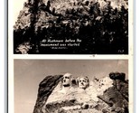 RPPC Doppio Vista Mount Rushmore Prima E Dopo South Dakota Unp Cartolina - £4.49 GBP