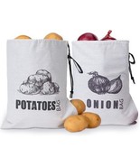 Potato Onion Storage Bag Fabric Onion and Potatoes Storage Bag Washable ... - £19.46 GBP